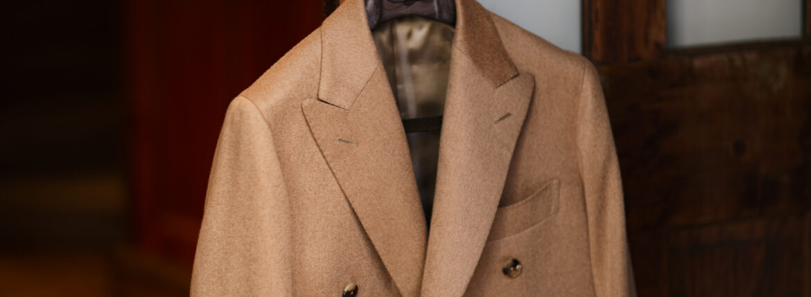 Sartoria Curvarti BESPOKE PIACENZA DUNE JACKETS 100％ BABY CAMEL HAIR DOUBLE BREASTED CAMEL 2025 サルトリア・クルヴァルティ ビスポーク ピアチェンツァ ベイビーキャメル ダブルブレステッド キャメル 2025春夏 愛知 名古屋 Alto e Diritto altoediritto アルトエデリット