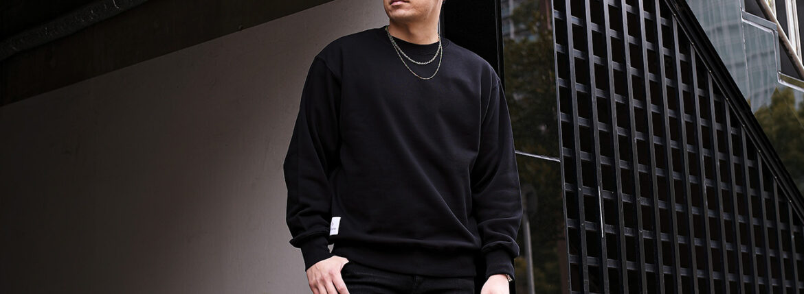 Volturno (ヴォルトゥルノ) Heavy weight Crew neck Sweat ヘビーウエイト クルーネック スウェット BLACK (ブラック) 愛知 名古屋 Alto e Diritto altoediritto アルトエデリット