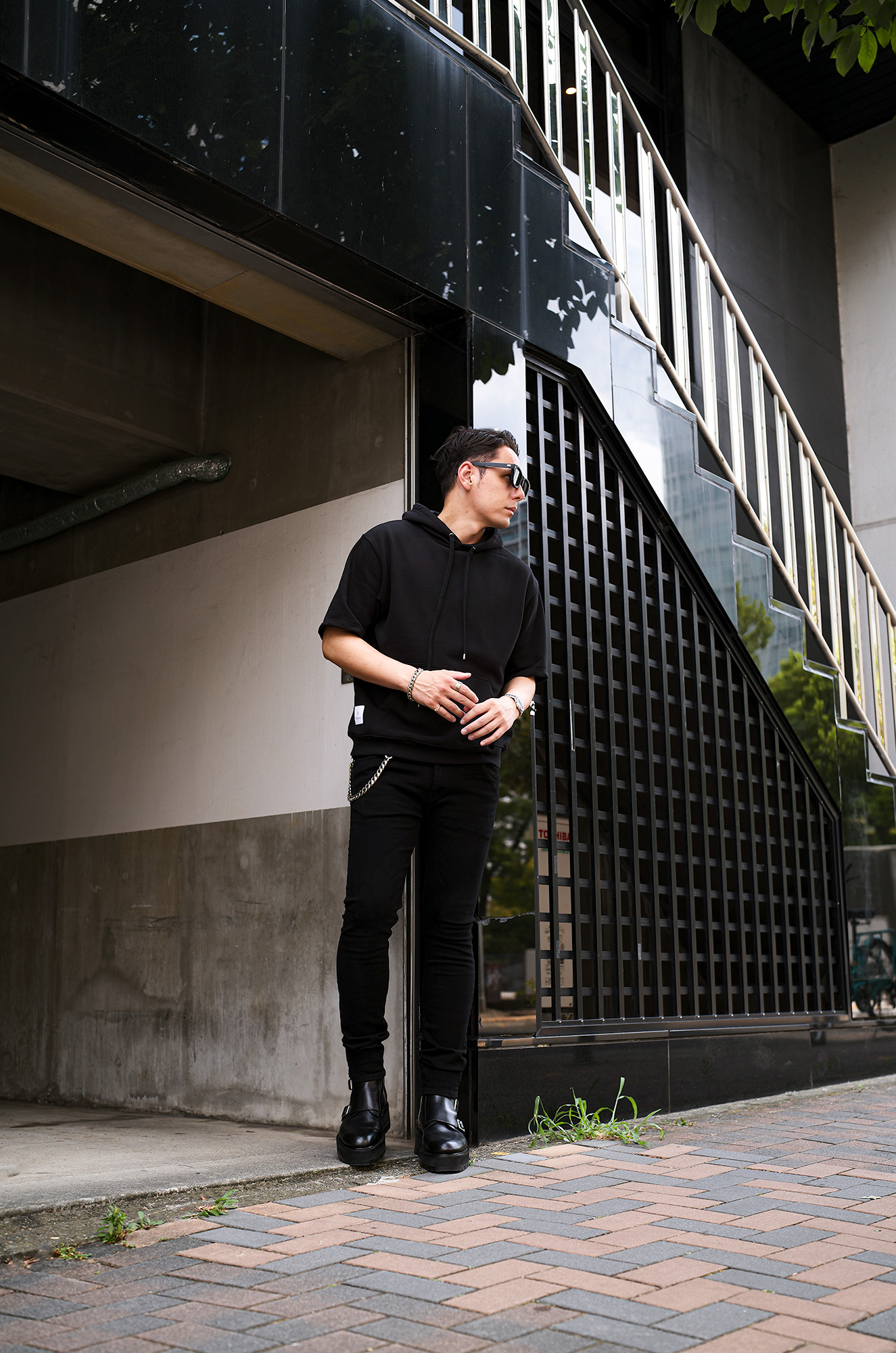Volturno (ヴォルトゥルノ) Light weight Half Sleeve Pullover Parker ライトウエイト ハーフスリーブ プルオーバー パーカー BLACK (ブラック) 愛知 名古屋 Alto e Diritto altoediritto アルトエデリット