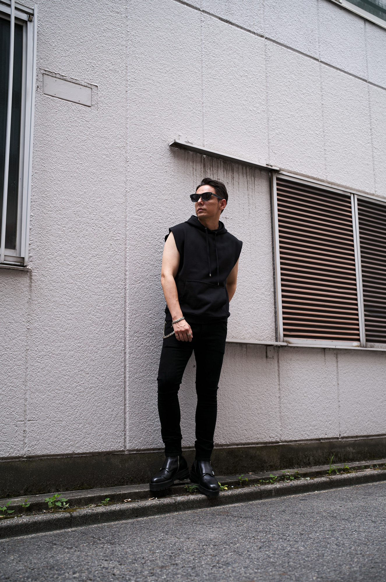 Volturno (ヴォルトゥルノ) Light weight Nosleeve Pullover Parker ライトウエイト ノースリーブ プルオーバー パーカー BLACK (ブラック) 愛知 名古屋 Alto e Diritto altoediritto アルトエデリット