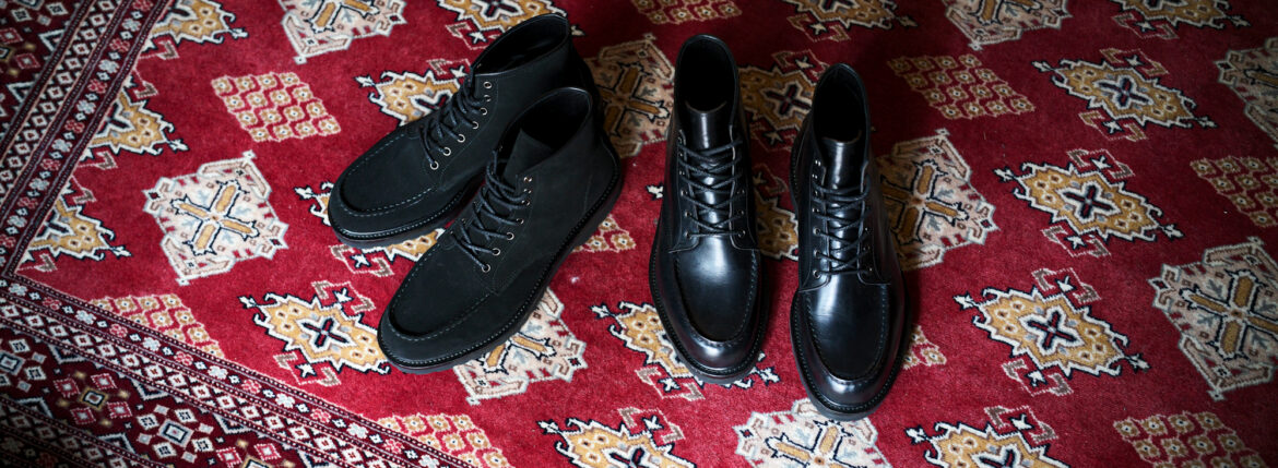 WH WHS-0755 6-INCH CLASSIC MOC BOOTS ダブルエイチ アルトエデリット HORWEEN Chromexcel ホーウィン クロムエクセル CHARLES F. STEAD SUPER BUCK チャールズＦステッド スーパーバック 6インチ クラシック モック ブーツ スエードレザー カーフレザー ブラック 愛知 名古屋 Alto e Diritto altoediritto アルトエデリット