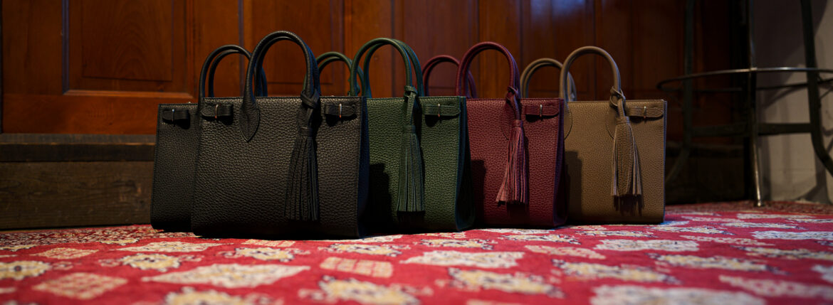 ACATE × cuervo bopoha (アカーテ × クエルボ ヴァローナ) KARIF MINI (カリフミニ) SHRINK LEATHER (シュリンクレザー) トートバッグ レザーバッグ BORDEAUX × GOLD(ボルドー×ゴールド) , GREEN × GOLD(グリーン×ゴールド) , TAUPE × GOLD(トープ×ゴールド) , BORDEAUX × SILVER(ボルドー×シルバー) , GREEN × SILVER(グリーン×シルバー) , TAUPE × SILVER(トープ×シルバー) MADE IN ITALY (イタリア製) 2025【入荷しました】【フリー分発売開始】 愛知　名古屋 Alto e Diritto altoediritto アルトエデリット レザーバック ミニバック