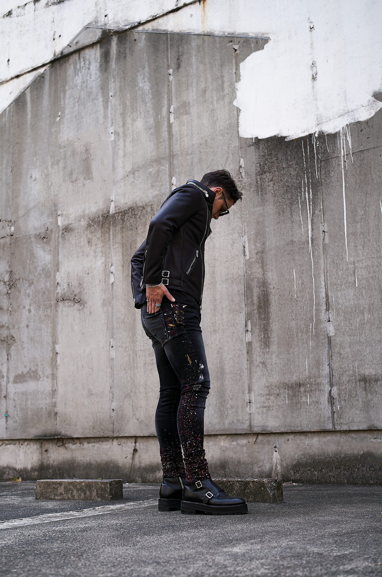 AMIRI (アミリ) PAINTER SKINNY JEAN (ペインター スキニー ジーンズ) ハンドペイント ストレッチ スキニー デニム パンツ AGED BLACK (エイジドブラック・023) MADE IN USA (アメリカ製) 2025 愛知 名古屋 Alto e Diritto altoediritto アルトエデリット