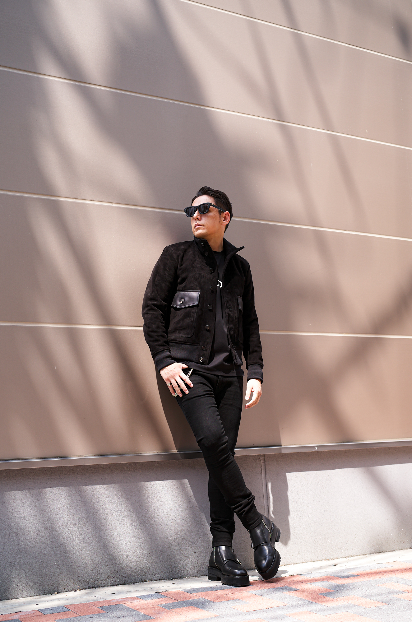 FIXER F12 FLIGHT JACKET Cashmere Suede × Cow Leather BLACK フィクサー フライトジャケット カシミヤスエード カウレザー ブラック A1 A-1 愛知 名古屋 Alto e Diritto altoediritto アルトエデリット