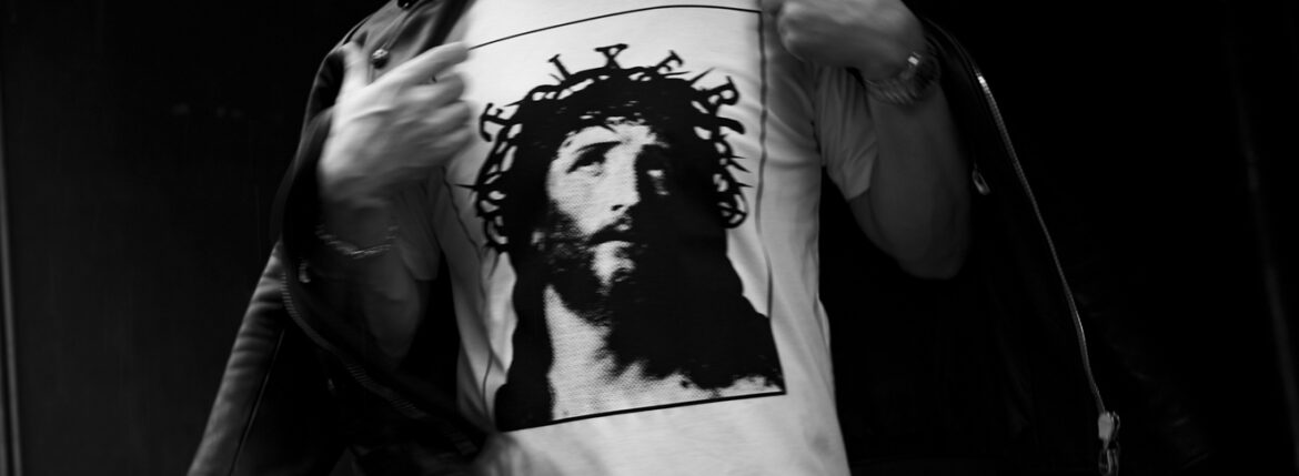 FIXER FTS-17 JESUS WHITE フィクサー ジーザス キリスト ホワイト FIXER ロゴ Tシャツ フォトプリントTシャツ 愛知 名古屋 Alto e Diritto altoediritto アルトエデリット