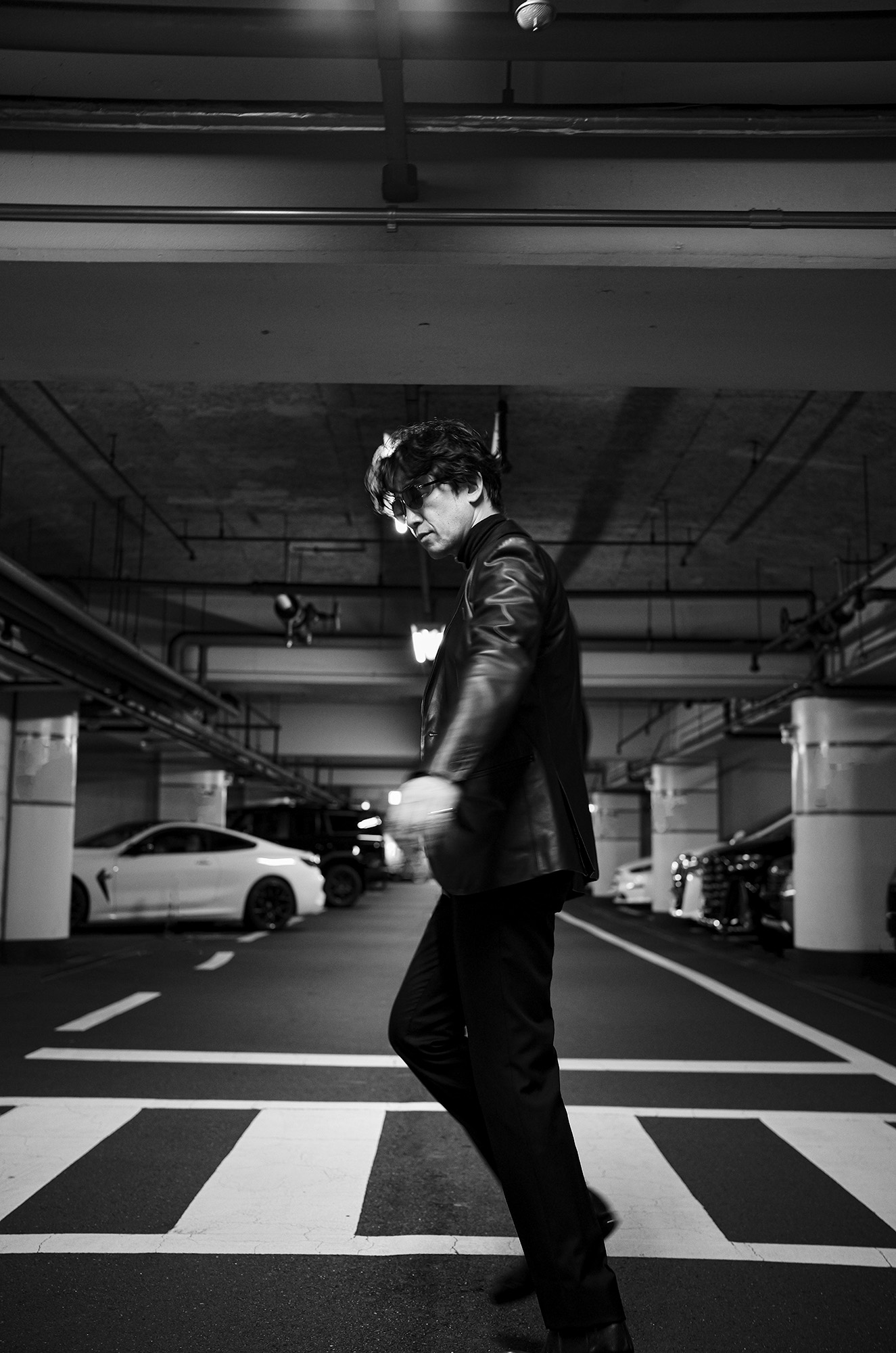 FIXER TOMBOY AVIATOR SUNGLASSES SILVER BLACK GRADATION // FIXER F3 SARTORIAL JACKET Cow Leather BLACK // RIVORA 18G Cashmere Silk Turtle Neck Pull-Over BLACK // cuervo bopoha Chris DRESS WOOL SLACKS BLACK // Georges de Patricia Diablo 925 STERLING SILVER Shrunken Calf NOIR フィクサー トムボーイ ティアドロップ 925シルバー カウレザー リヴォラ タートルネック カシミヤ シルク クエルボヴァローナ ドレスウールスラックス ジョルジュドパトリシア ディアブロ　愛知 名古屋 Alto e Diritto altoediritto アルトエデリット