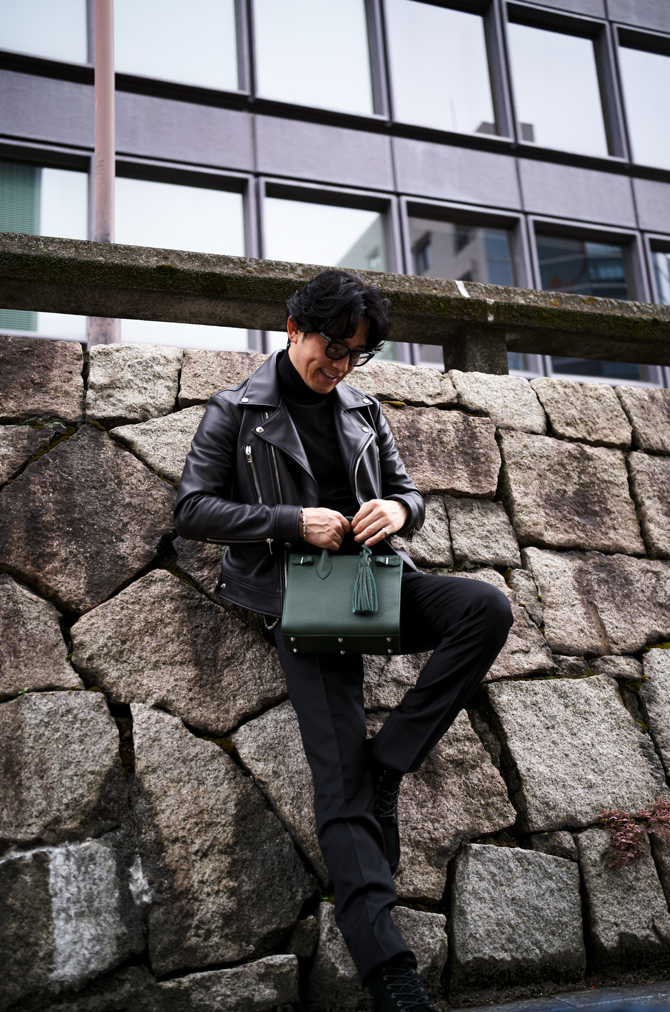 ACATE × cuervo bopoha (アカーテ × クエルボ ヴァローナ) KARIF MINI (カリフミニ) SHRINK LEATHER (シュリンクレザー) トートバッグ レザーバッグ GREEN × SILVER(グリーン×シルバー) 愛知 名古屋 Alto e Diritto altoediritto アルトエデリットBAG LEATHER BAG カバン