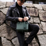 ACATE × cuervo bopoha (アカーテ × クエルボ ヴァローナ) KARIF MINI (カリフミニ) SHRINK LEATHER (シュリンクレザー) トートバッグ レザーバッグ GREEN × SILVER(グリーン×シルバー) 愛知 名古屋 Alto e Diritto altoediritto アルトエデリットBAG LEATHER BAG カバン