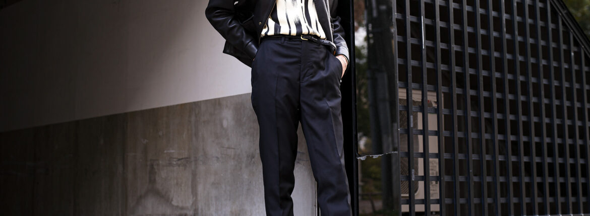 cuervo bopoha (クエルボ ヴァローナ) Sartoria Collection (サルトリア コレクション) Chris (クリス) DRESS WOOL SLACKS ウール ドレス パンツ BLACK (ブラック・99) MADE IN JAPAN (日本製) 【ご予約開始】愛知 名古屋 Alto e Diritto altoediritto アルトエデリット スラックス ブラックスラックス