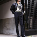 cuervo bopoha (クエルボ ヴァローナ) Sartoria Collection (サルトリア コレクション) Chris (クリス) DRESS WOOL SLACKS ウール ドレス パンツ BLACK (ブラック・99) MADE IN JAPAN (日本製) 【ご予約受付中】のイメージ