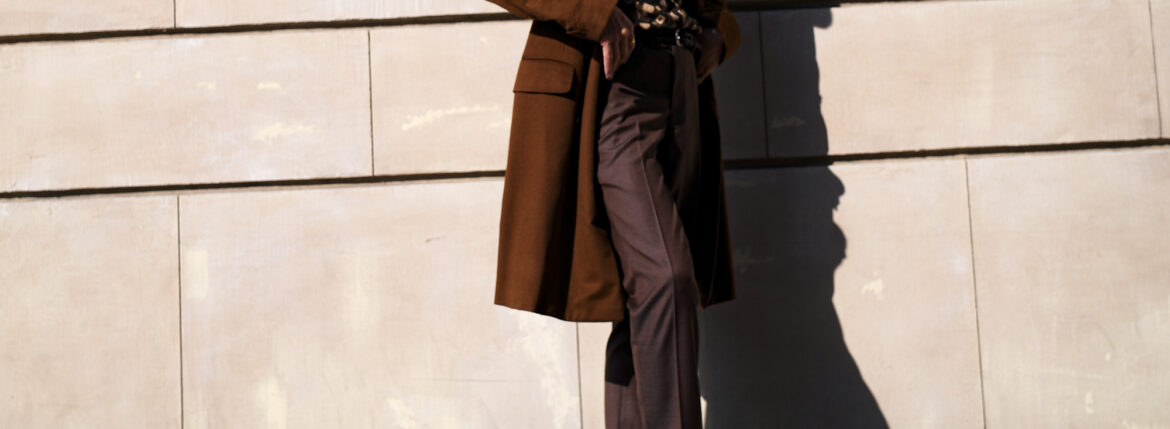 cuervo bopoha (クエルボ ヴァローナ) Sartoria Collection (サルトリア コレクション) Chris (クリス) DRESS WOOL SLACKS ウール ドレス パンツ BROWN (ブラウン・014) MADE IN JAPAN (日本製) 愛知 名古屋 Alto e Diritto altoediritto アルトエデリット スラックス ブラックスラックス