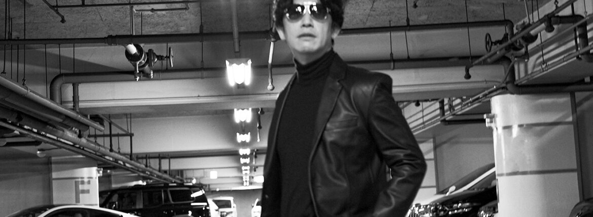 FIXER TOMBOY AVIATOR SUNGLASSES SILVER BLACK GRADATION // FIXER F3 SARTORIAL JACKET Cow Leather BLACK // RIVORA 18G Cashmere Silk Turtle Neck Pull-Over BLACK // cuervo bopoha Chris DRESS WOOL SLACKS BLACK // Georges de Patricia Diablo 925 STERLING SILVER Shrunken Calf NOIR フィクサー トムボーイ ティアドロップ 925シルバー カウレザー リヴォラ タートルネック カシミヤ シルク クエルボヴァローナ ドレスウールスラックス ジョルジュドパトリシア ディアブロ　愛知 名古屋 Alto e Diritto altoediritto アルトエデリット