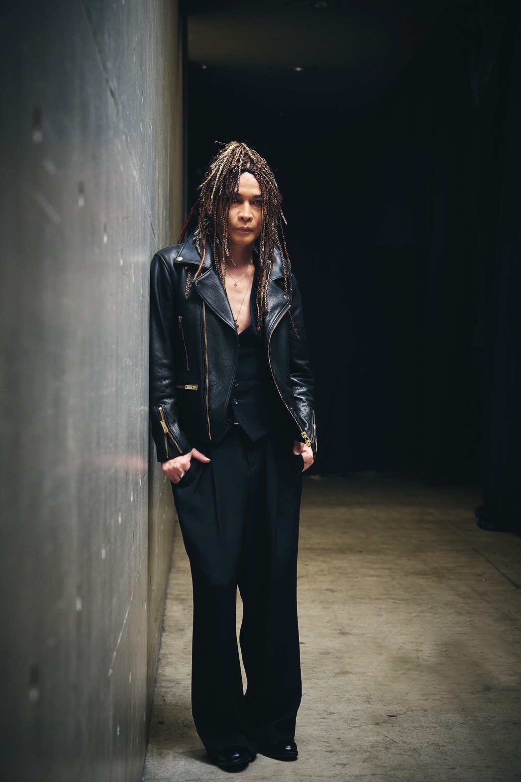 Four Hydrangea (フォーハイドランジア) Track.2 Double riders (トラックツー) Luxury soft vegetable tanned leather (ラグジュアリー ソフト ベジタブルタンニン レザー) レザージャケット ダブルライダース ジャケット BLACK (ブラック) 愛知 名古屋 Alto e Diritto altoediritto アルトエデリット INORAN イノラン ライダース 革ジャン