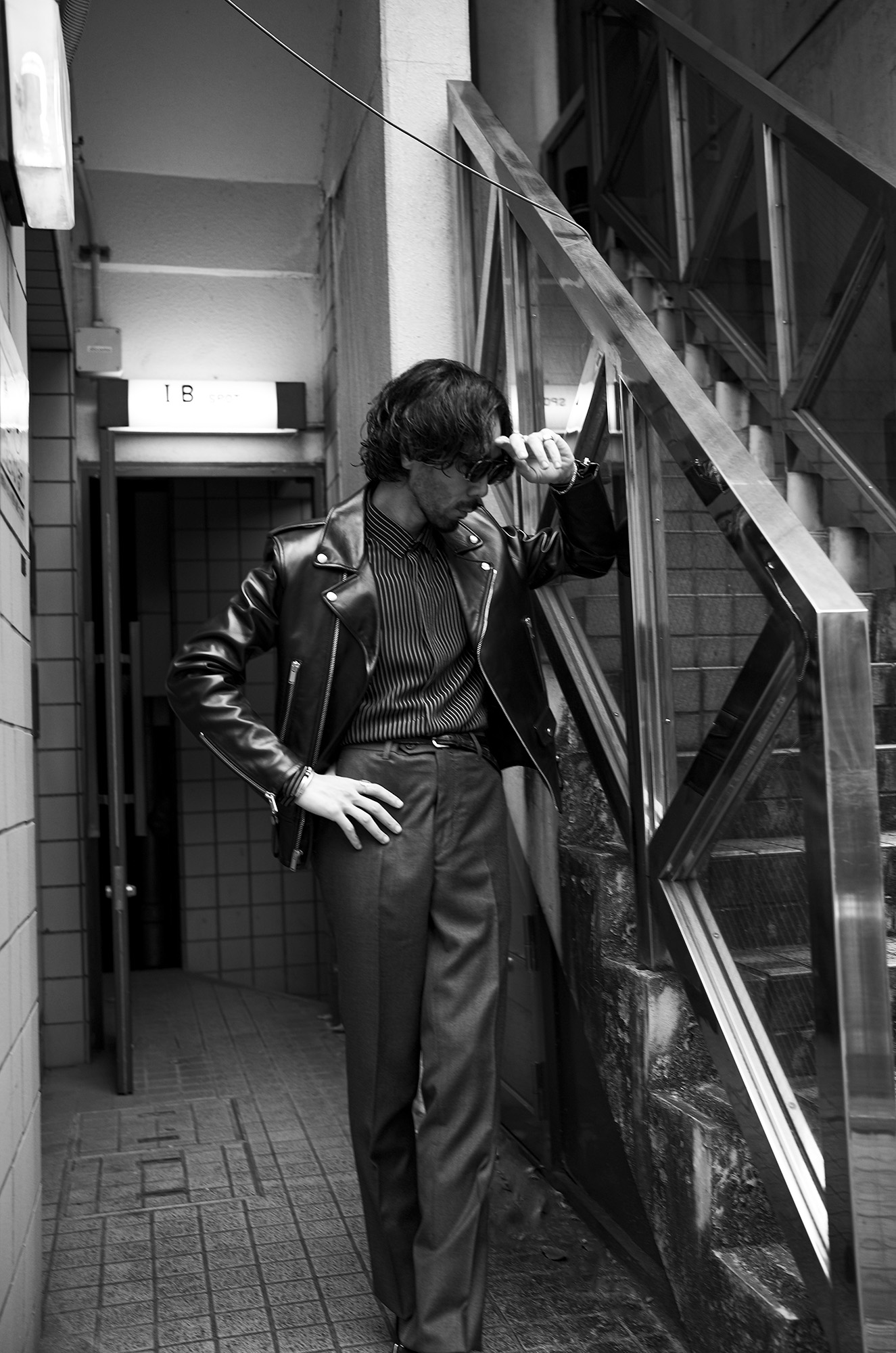 SAINT LAURENT (サンローラン) L01 MOTORCYCLE JACKET (モーターサイクルジャケット) ラムレザー ダブル ライダース ジャケット BLACK(ブラック) Made in italy (イタリア製) 2023秋冬新作 愛知 名古屋 Alto e Diritto altoediritto アルトエデリット レザージャケット