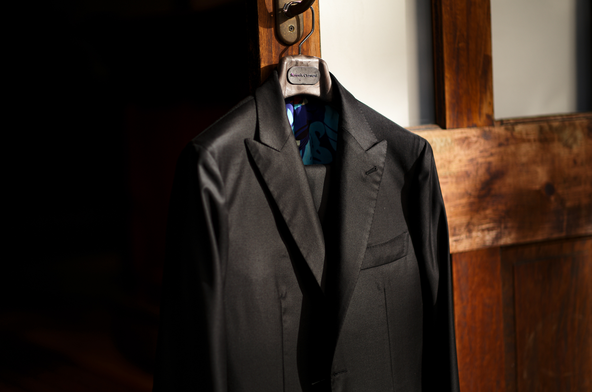 Sartoria Curvarti BESPOKE Loro Piana CASHMERE WISH Super170s WOOL and CASHMERE SINGLE BREASTED SUIT BLACK SOLID 2025 サルトリア・クルヴァルティ ビスポーク ロロピアーナ カシミヤ ウール カシミヤ シングルブレステッド ブラック 2025春夏 愛知 名古屋 Alto e Diritto altoediritto アルトエデリット