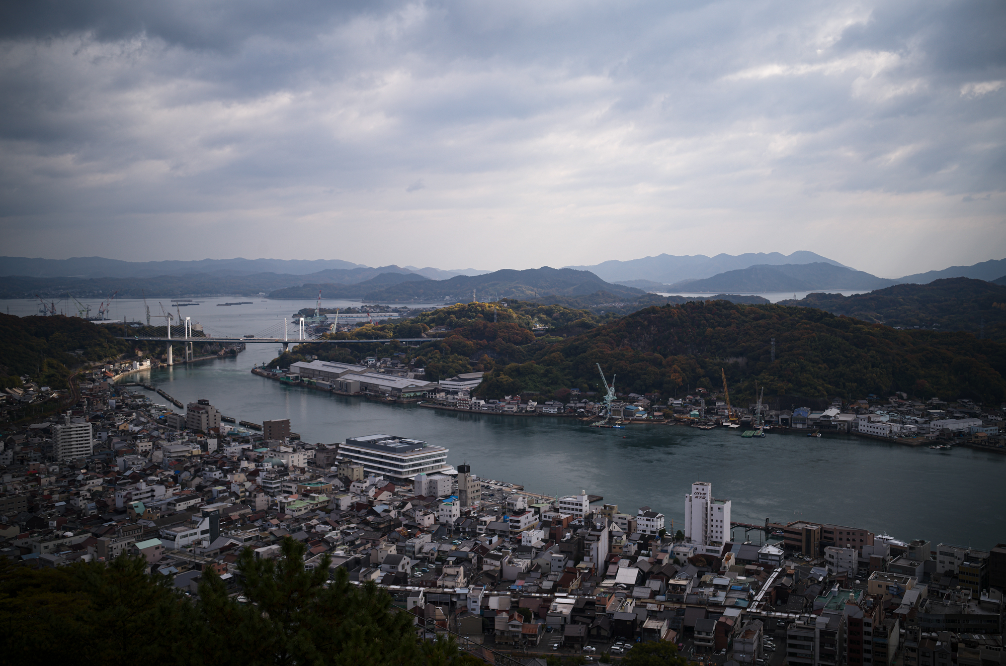 尾道 大宝山 千光寺　〒722-0033　尾道市東土堂町15-1　TEL：0848-23-2310　URL https://senkouji.jp/ 大宝山権現院千光寺は標高140m、尾道港を一望する大宝山の中腹にあり、（大同元年・806年）弘法大師の開基で中興は多田満仲公と伝えられています。珍しい舞台造りの本堂(貞享3年・1686年)は別名「赤堂」とも呼ばれ、林芙美子も放浪記の中で「赤い千光寺の塔が見える」と書いています。大宝山 千光寺は、広島県尾道市の旧市街に位置しています。尾道へのお越しには、自動車、高速乗合バス、新幹線、飛行機が主な交通手段となります。最寄の駅は新幹線『新尾道駅』もしくは在来線『尾道駅』となります。大宝山権現院千光寺は標高140m、尾道港を一望する大宝山の中腹にあり、（大同元年・806年）弘法大師の開基で中興は多田満仲公と伝えられています。開基は平安時代の始め大同元年（806年）で、後に源氏の名将多田満仲の中興と伝えている。境内中央の巨岩「玉の岩」は昔この岩の頂に如意宝珠があって、夜毎に海上を照らしていたのでこの地を「玉の浦」と呼ぶとか。玉の岩の右には朱塗りの本堂、左には龍宮造りの鐘楼を配して、尾道の風光のかなめをなしている。本堂は貞享三年（1686年）の建立で、この地方には珍しい舞台造り、堂内に置かれた須弥壇は応永から永享（1394～1440年）頃の作で、和様に唐様を加味した形式で、ここに安置された本尊は秘仏の千手観世音菩薩。鐘楼の鐘は除夜の鐘でもおなじみのもの「音に名高い千光寺の鐘は一里聞こえて二里ひびく」と俚謡にまでうたわれている。本堂までの長い階段の左右には、かつて若杉慧の「野の仏」にも紹介された古い石仏や除虫菊の創始者上山英一郎翁の頌徳碑や児玉不揺の筆塚などもある。この寺の眺望は我が国随一といわれ山頂から八合目あたりを巡る「文学のこみち」は、尾道の風光を愛でた文人墨客の作品を天然の岩に刻んだ遊歩道である。中国観音霊場第十番札所、備後西国観音霊場第七番札所本尊千手観世音菩薩は聖徳太子の御作と伝えられ、三十三年に一度開帳の秘仏。昔から「火伏せの観音」と称せられ、火難除けに霊験あらたかで、今は諸願成就の観音様としてお詣りが絶えません。尾道は往古より港町として栄え、風光明媚なことから多くの文人墨客が訪れています。中でも頼山陽は「六年重ねて来たる千光寺」と漢詩にも詠んでいます。千光寺にまつわる“尾道で最も有名な伝説”が『玉の岩』伝説です。千光寺の象徴ともいえる“玉の岩”の天頂部には、その昔光る玉がありました。尾道には“玉”にかかわる地名もあり、千光寺の名前の由来もここからきていると聞きます。