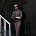 TOM FORD (トムフォード) LEATHER ICON BIKER (レザー アイコン バイカー) カーフレザー セミダブル ライダース ジャケット CHOCOLATE (ブラウン) Made in italy (イタリア製)のイメージ