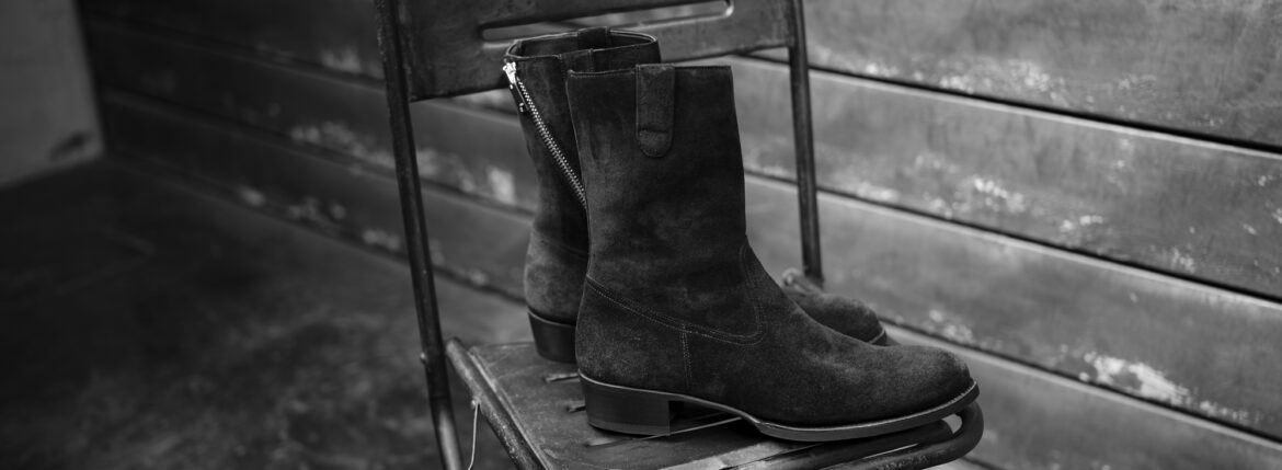 ダブルエイチ フィクサー 10周年記念モデル WH × FIXER ブーツ ペコスブーツ オーダー会 フィクサーコラボ 愛知 名古屋 Alto e Diritto altoediritto アルトエデリット スペシャルブーツ WH × FIXER WHFX-0010 CHARLES F. STEAD JANUS CALF SIDE ZIP PECOS BOOTS JET BLACK