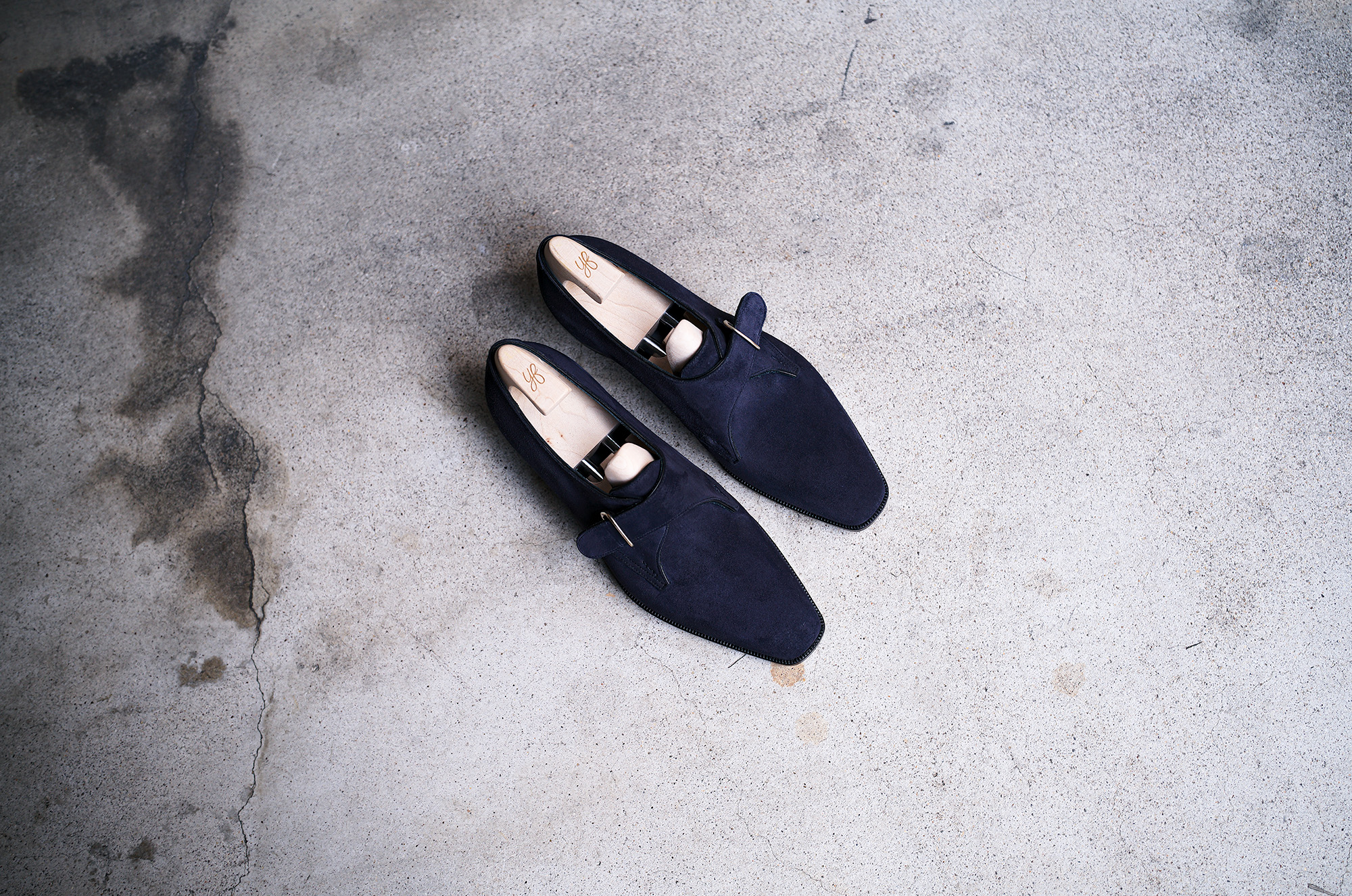 Yohei Fukuda MTO Single Monk Suede Leather Dark Navy 2025 ヨウヘイフクダ シングルモンク スエードレザー ダークネイビー 2025年 愛知 名古屋 Alto e Diritto altoediritto アルトエデリット