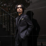 AVANTARE (アヴァンターレ) Lyon (リヨン) SILK 100% Chief シルク チーフ BLACK (ブラック) made in italy(イタリア製) 愛知 名古屋 Alto e Diritto altoediritto アルトエデリット