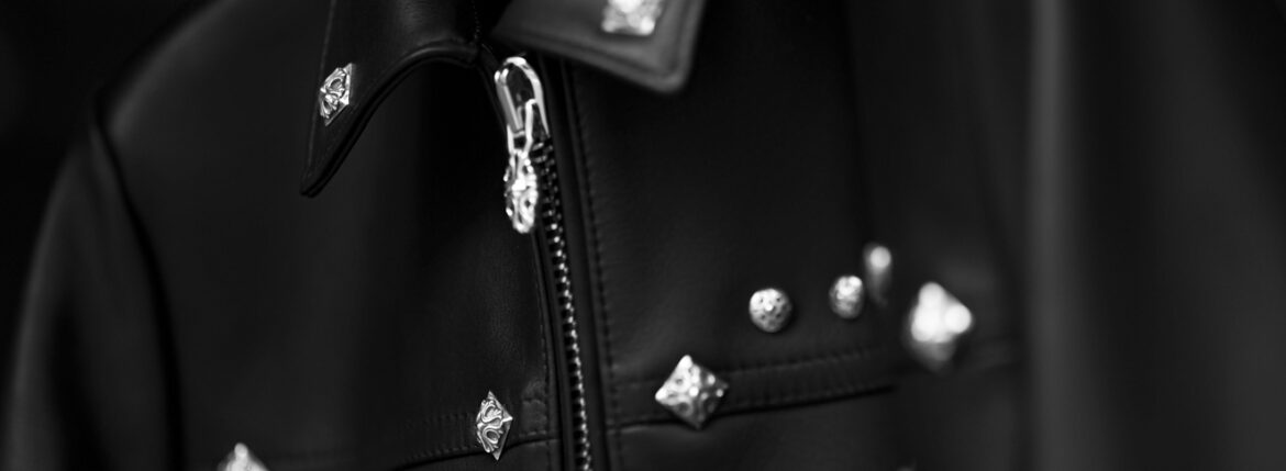 Balvenie Wilhelm No.17 Studs Custom SINGLE RIDERS 925 SILVER COW LEATHER BLACK 【SPECIAL】 バルヴェニー ヴィルヘルム ナンバーセブンティーン シングルライダース 925シルバー カウレザー レザージャケット シングルライダース ジャケット ブラック Made In England イギリス製 愛知 名古屋 Alto e Diritto altoediritto アルトエデリット スタッズカスタム