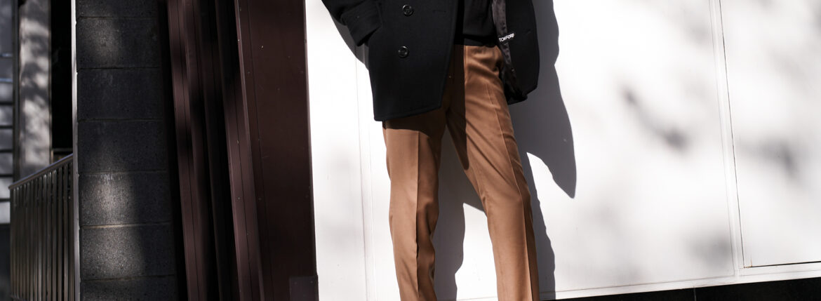 cuervo bopoha (クエルボ ヴァローナ) Sartoria Collection (サルトリア コレクション) Chris (クリス) DRESS WOOL SLACKS ウール ドレス パンツ CAMEL (キャメル・010) MADE IN JAPAN (日本製) 【ご予約受付中】 愛知 名古屋 Alto e Diritto altoediritto アルトエデリット スラックス ブラックスラックス