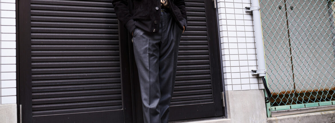 cuervo bopoha (クエルボ ヴァローナ) Sartoria Collection (サルトリア コレクション) Chris (クリス) DRESS WOOL SLACKS ウール ドレス パンツ MEDIUM GRAY (ミディアムグレー・007) MADE IN JAPAN (日本製) 【ご予約受付中】 愛知 名古屋 Alto e Diritto altoediritto アルトエデリット スラックス ブラックスラックス