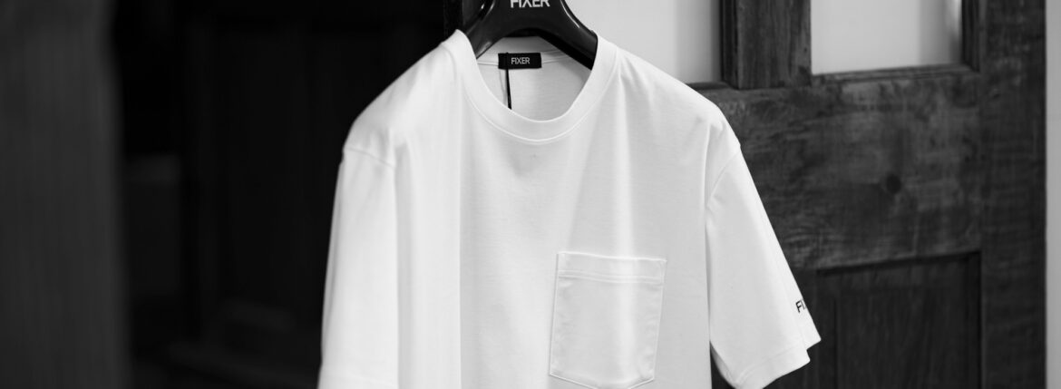 FIXER FTS-01 2 Print Crew Neck T-shirt WHITE , BLACK フィクサー Tシャツ ホワイト ブラック ポケットTシャツ ポケTEE 愛知 名古屋 Alto e Diritto altoediritto アルトエデリット
