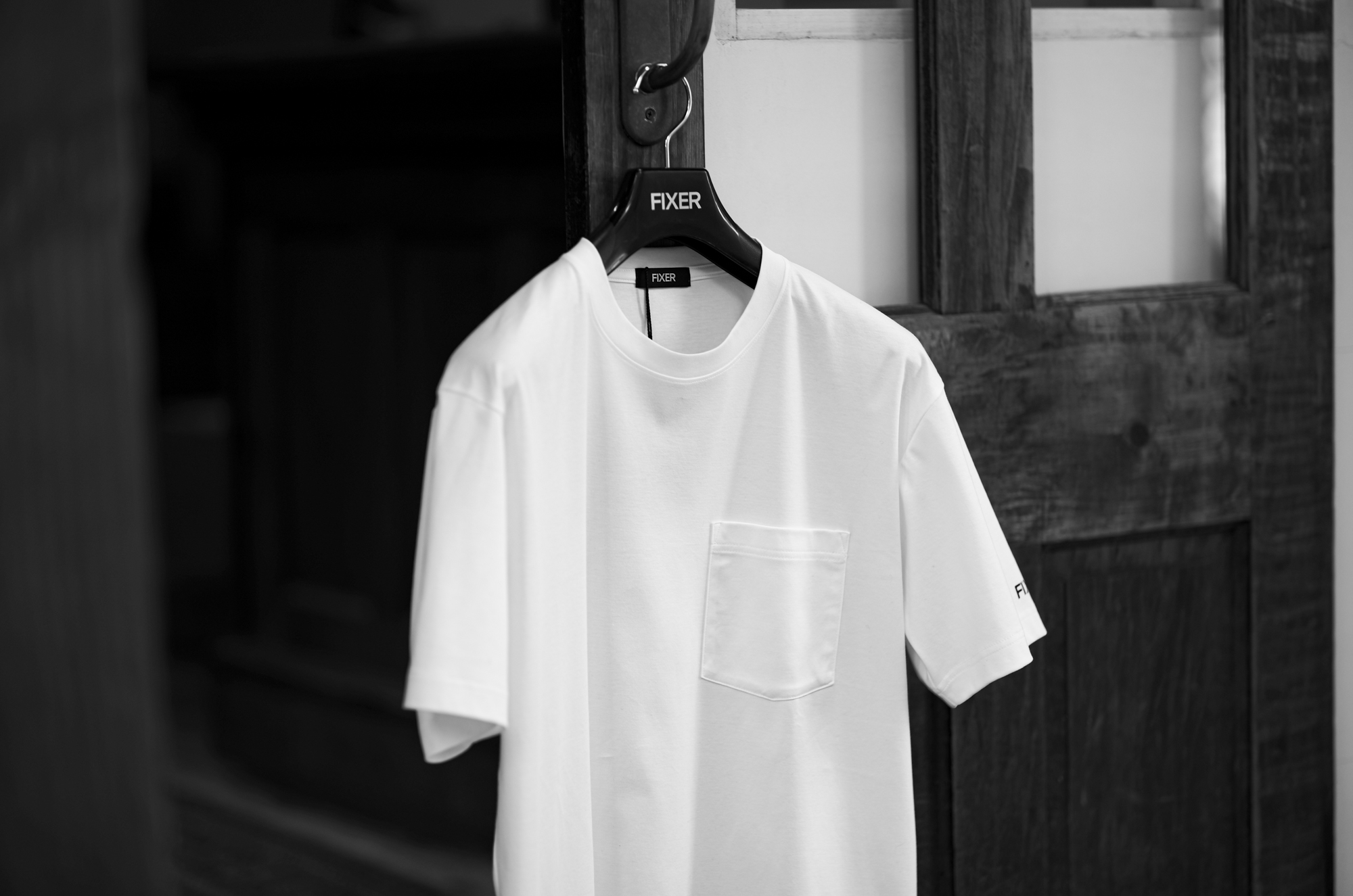 FIXER FTS-01 2 Print Crew Neck T-shirt WHITE , BLACK フィクサー Tシャツ ホワイト ブラック ポケットTシャツ ポケTEE 愛知 名古屋 Alto e Diritto altoediritto アルトエデリット