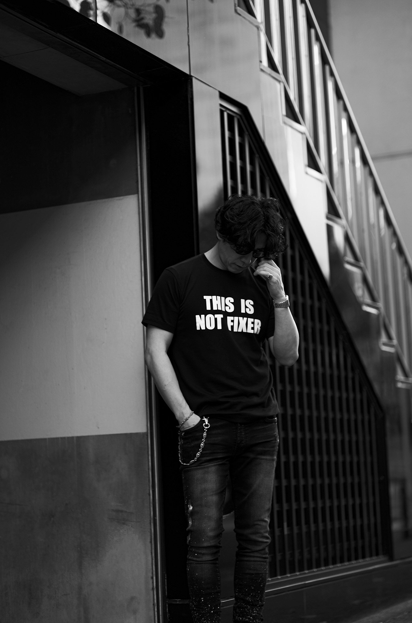 FIXER FTS-06 THIS IS NOT FIXER BLACK フィクサー これはフィクサーじゃない 愛知 名古屋 Alto e Diritto altoediritto アルトエデリット Tシャツ 半袖Tシャツ ブラック
