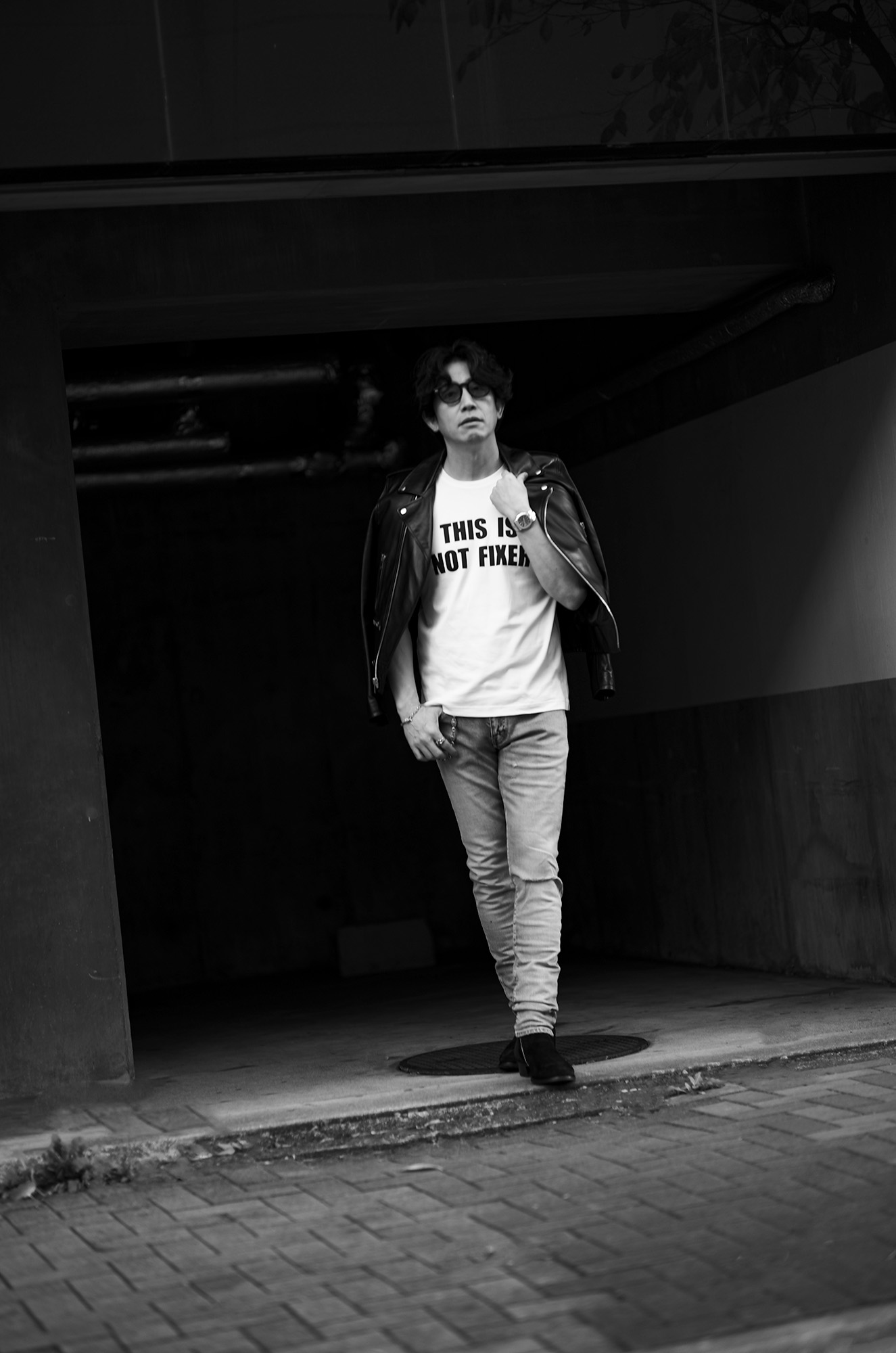 FIXER THUNDERCAT 925 STERLING SILVER BLACK // SAINT LAURENT L01 MOTORCYCLE JACKET BLACK // FIXER FTS-06 THIS IS NOT FIXER WHITE // Balvenie Wilhelm CRUSADER BRACELET 925 SILVER WHITE DIAMOND // Balvenie Wilhelm VALIANT WALLET CHAIN 2CLIP 9PIEACE 925 SILVER // SAINT LAURENT D02 SKINNY-FIT JEANS SANTA MONICA BLUE // WH × FIXER WHFX-0010 PECOS BOOTS CHARLES F. STEAD JANUS CALF JET BLACK フィクサー サンダーキャット 925シルバー サンローラン ダウルライダース Tシャツ ホワイト バルヴェニーヴィルヘルム クルセーダーブレスレット ヴァリアントウォレットチェーン ダブルエイチ ペコスブーツ 愛知 名古屋 Alto e Diritto altoediritto アルトエデリット