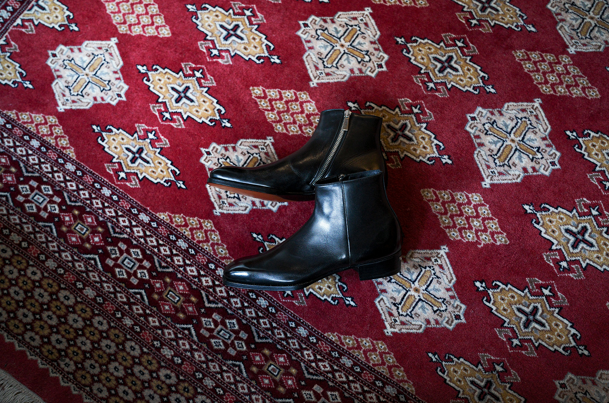 Georges de Patricia(ジョルジュ ド パトリシア) Stradale (ストラダーレ) 925 STERLING SILVER (925 スターリングシルバー) Black Calf (ブラックカーフレザー) サイドジップブーツ NOIR (ブラック) Alto e Diritto altoediritto アルトエデリット ジップブーツ レザーブーツ 愛知 名古屋