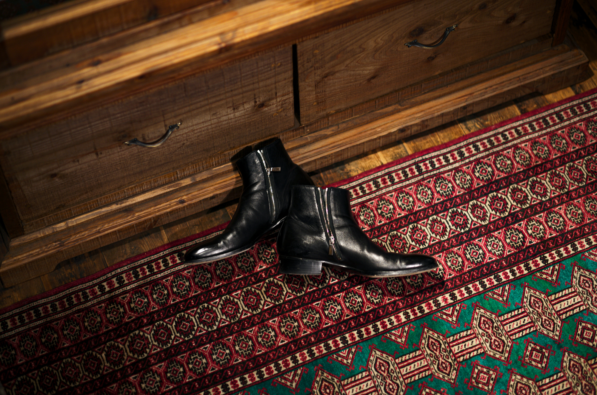 Georges de Patricia(ジョルジュ ド パトリシア) Stradale (ストラダーレ) 925 STERLING SILVER (925 スターリングシルバー) Black Calf (ブラックカーフレザー) サイドジップブーツ NOIR (ブラック) Alto e Diritto altoediritto アルトエデリット ジップブーツ レザーブーツ 愛知 名古屋