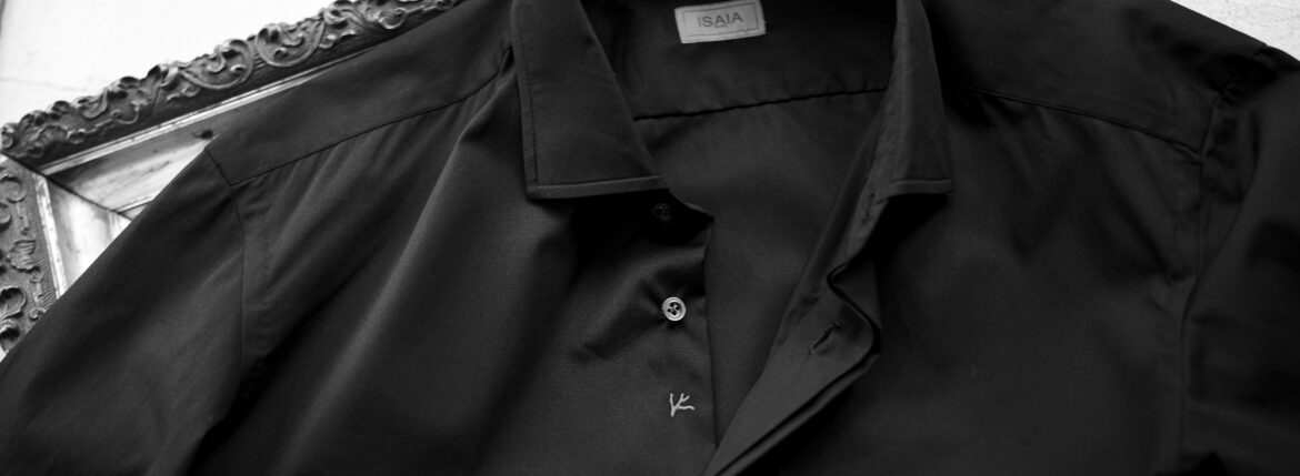 ISAIA Pointed collar shirt イザイア ポインテッドカラー シャツ コットンポプリン アルトエデリット シャツ ホワイト グレー ブラック 愛知 名古屋 Alto e Diritto altoediritto アルトエデリット