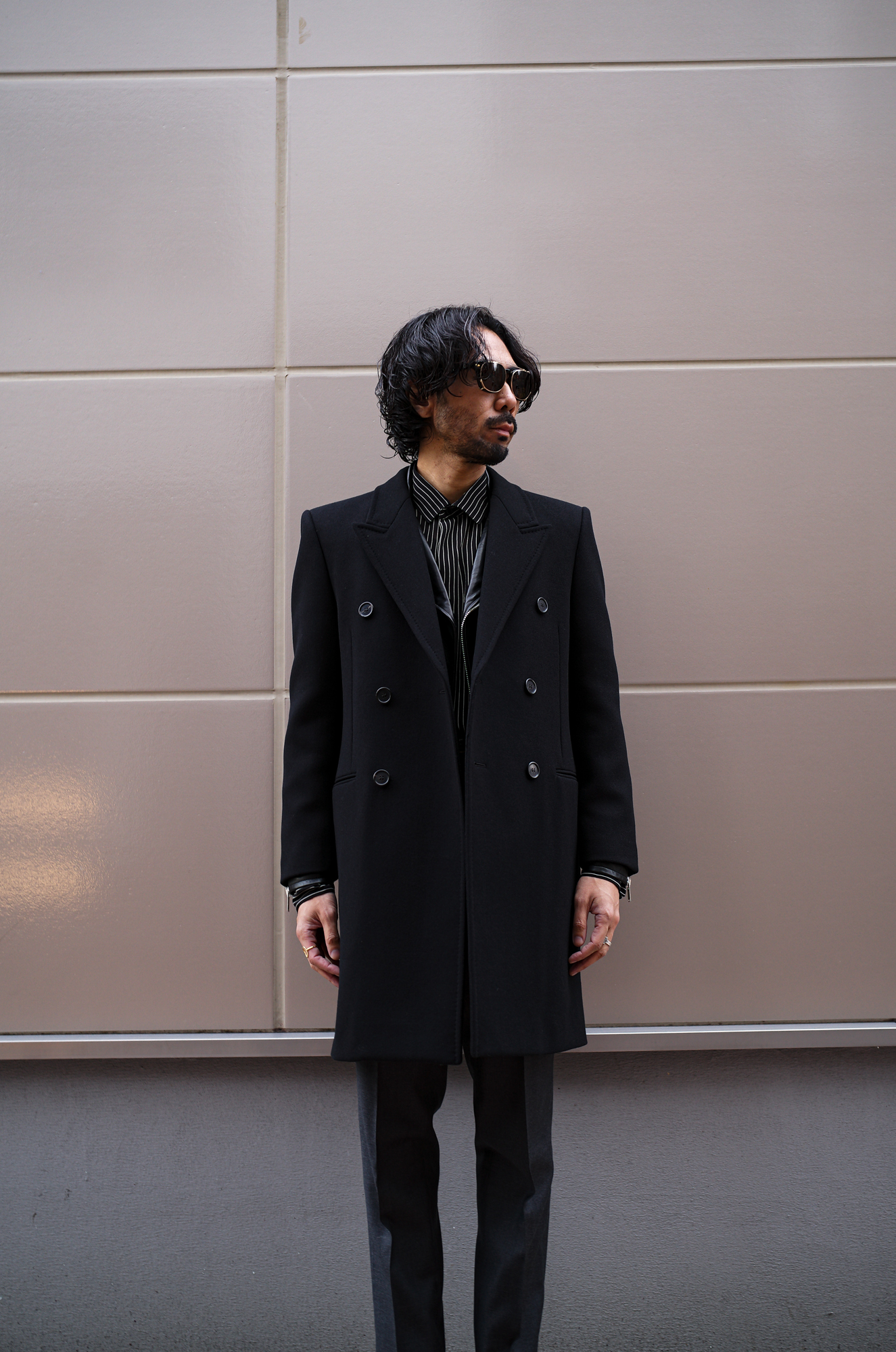 SAINT LAURENT (サンローラン) DOUBLE BREASTED WOOL COAT ダブルブレストウールコート Made in italy (イタリア製) 愛知 名古屋 Alto e Diritto altoediritto アルトエデリット