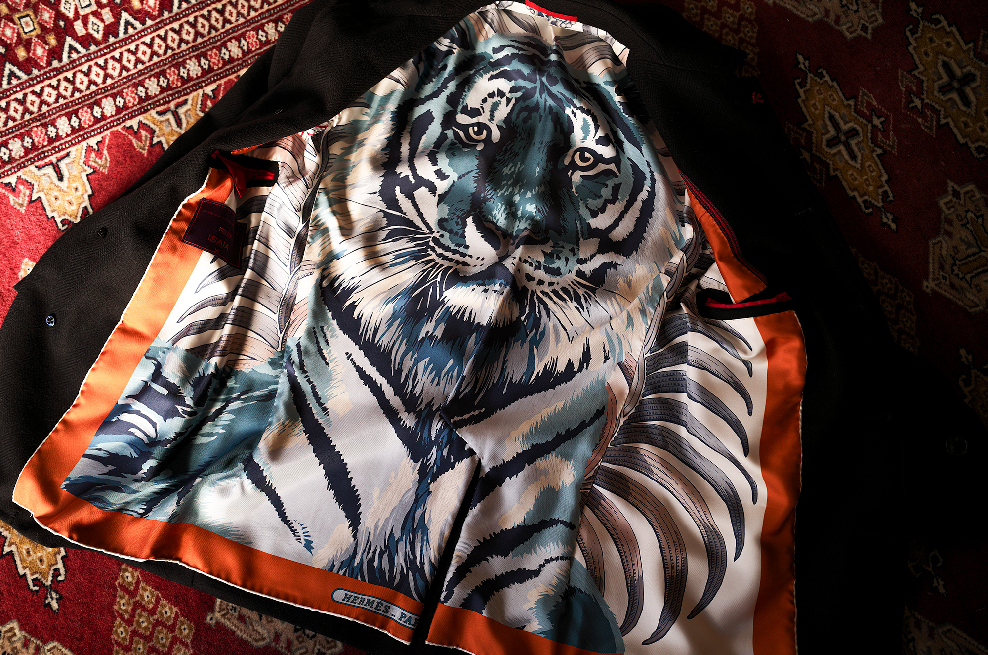 tiger 虎 トラ イザイア カポット ヘリンボーン ウール ブラック ライニング カスタム 虎 トラ ガオー 愛知 名古屋 Alto e Diritto altoediritto アルトエデリット タイガー