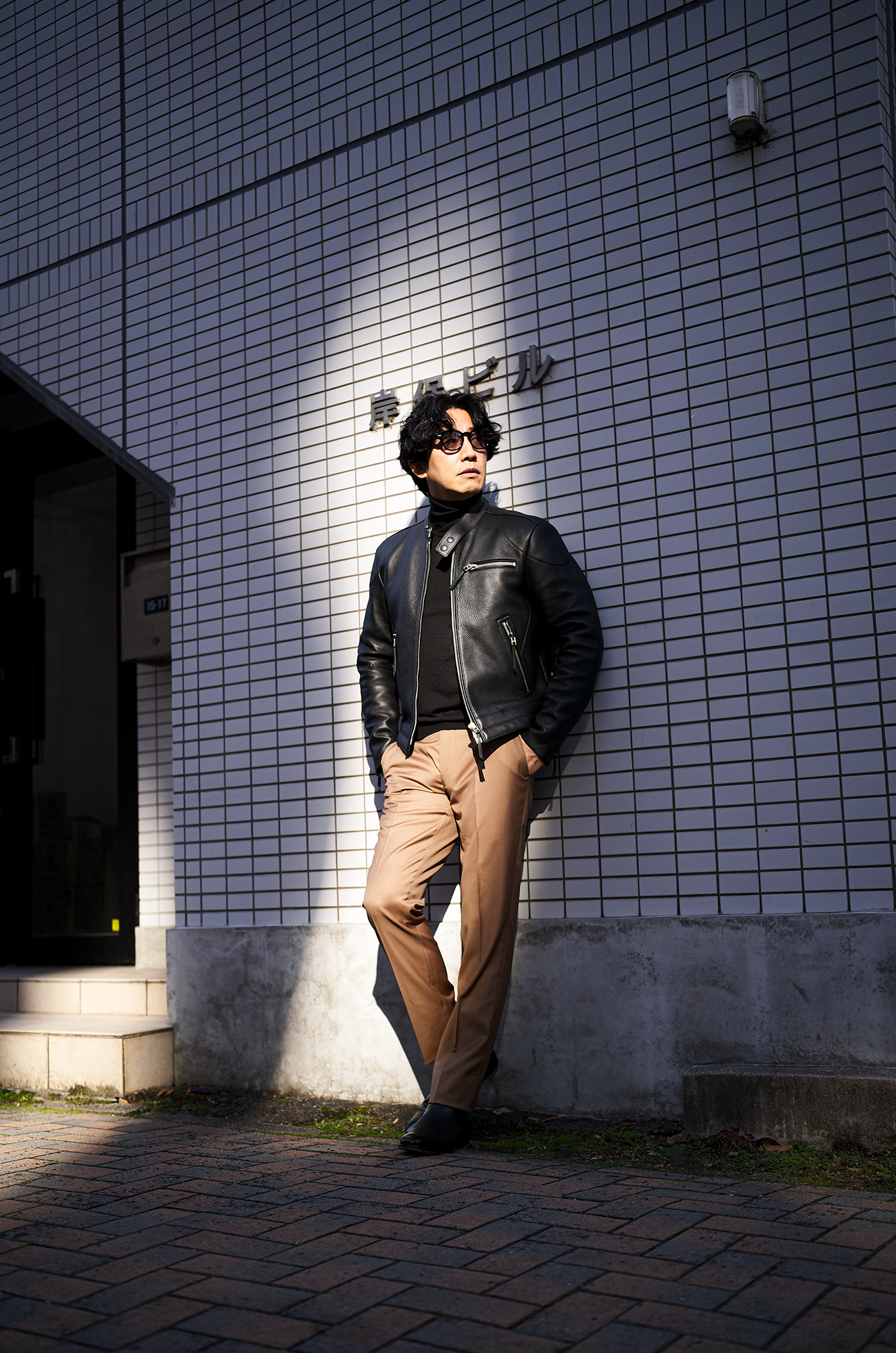 TOM FORD (トムフォード) GRAIN LEATHER ZIP BIKER (グレインレザー ジップ バイカー) カーフレザー シングル ライダース ジャケット BLACK (ブラック) Made in italy (イタリア製) 愛知 名古屋 Alto e Diritto altoediritto アルトエデリット