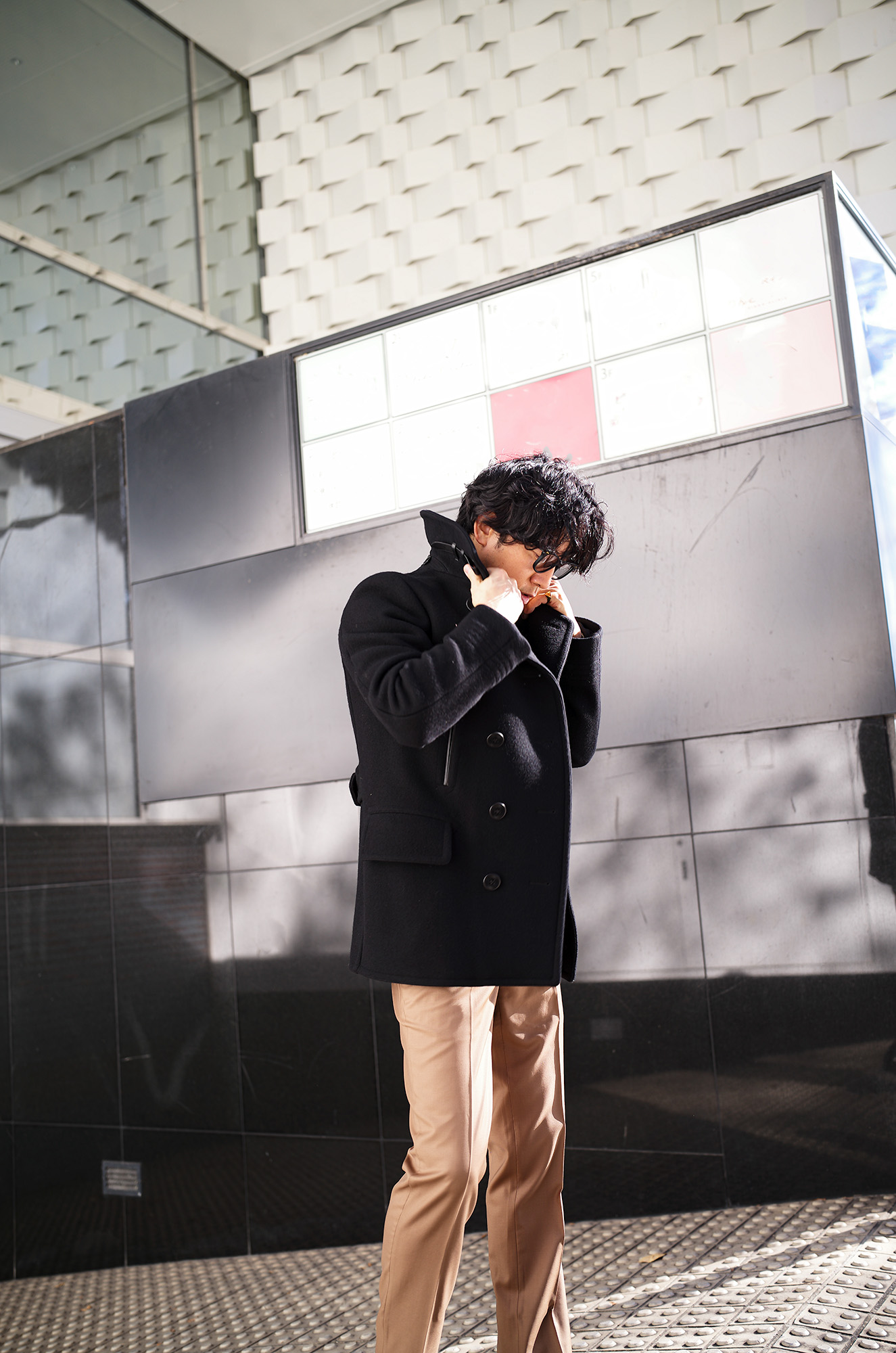 TOM FORD MELTON PEACOAT トムフォード アルトエデリット ウール メルトン ピーコート Pコート ブラック 愛知 名古屋 Alto e Diritto altoediritto アルトエデリット