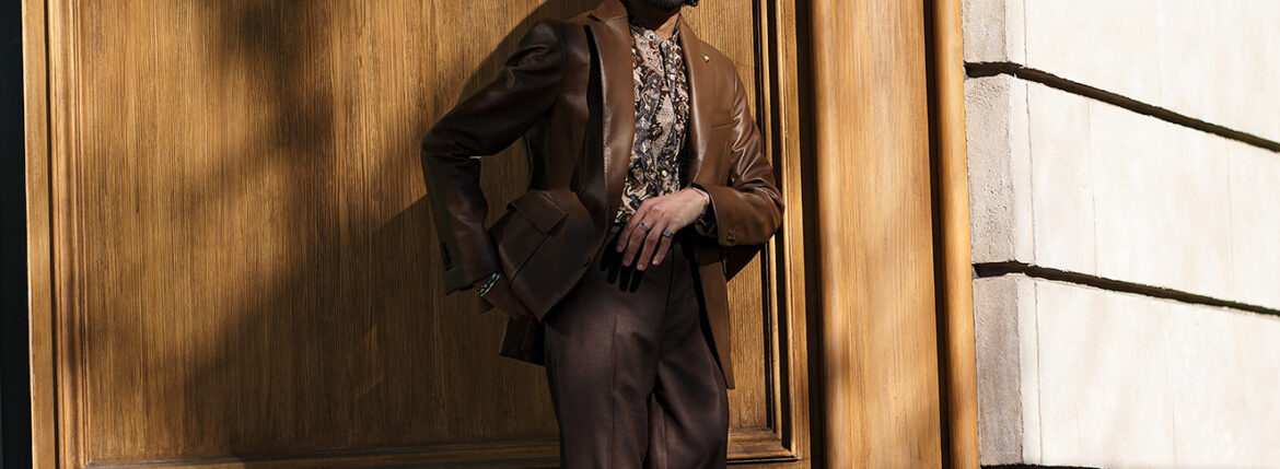 BELVEST (ベルベスト) 3B LAMB NAPPA LEATHER JACKET ラムナッパレザー ジャケット BROWN (ブラウン) 愛知 名古屋 Alto e Diritto altoediritto アルトエデリット 革で仕立てる、テーラードという思想。 ー BELVEST 3B LAMB NAPPA LEATHER JACKET ー