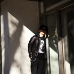 FIXER F9 SINGLE RIDERS Cow Leather BLACK , Horse Leather BLACK , Cashmere Suede Leather BLACK 愛知 名古屋 Alto e Diritto altoediritto アルトエデリット 襟付き ライダース レザージャケット