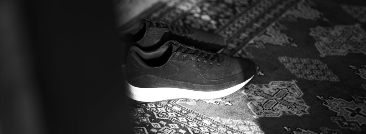 スエードなのに、品が崩れない理由 ーWHA-0001S という選択 ー WH (ダブルエイチ) WHA-0001S SUEDE LEATHER SNEAKERS レザースニーカー BLACK×WHITE (ブラックスエード×ホワイト) 愛知 名古屋 Alto e Diritto altoediritto アルトエデリット