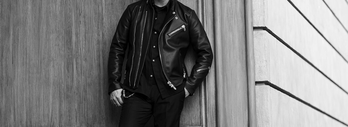 Balvenie Wilhelm (バルヴェニー ヴィルヘルム) No.18 SEMI DOUBLE RIDERS 925 SILVER (ナンバーエイティーン セミダブルライダース 925シルバー) COW LEATHER (カウレザー) レザージャケット セミダブルライダース ジャケット BLACK (ブラック) Made In England (イギリス製) 愛知 名古屋 Alto e Diritto altoediritto アルトエデリット