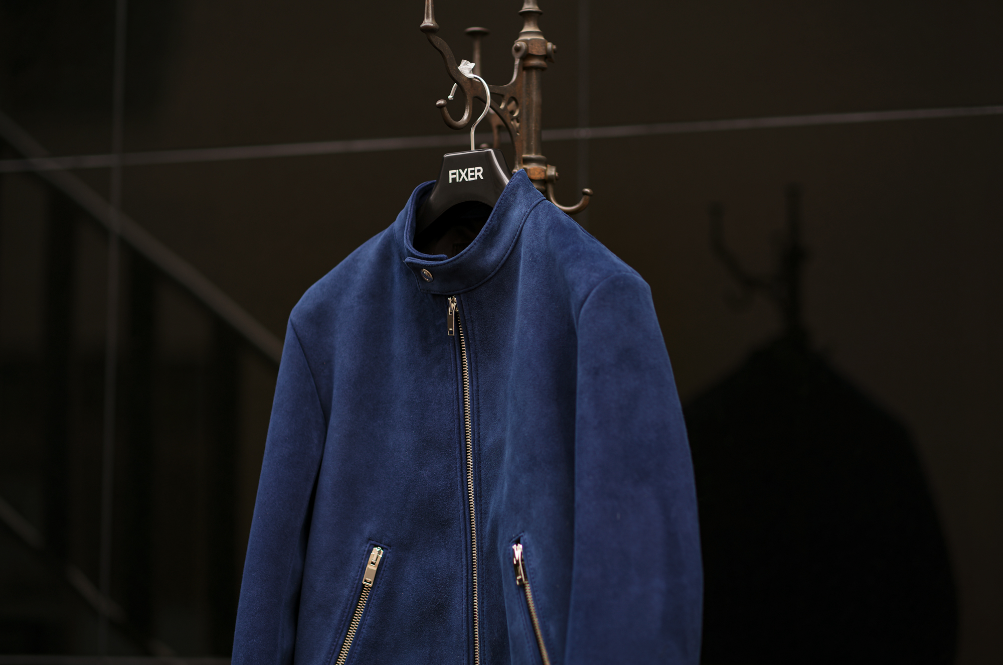 沈黙を支配する深度 — FIXER F0 Cashmere Suede Leather NAVY — フィクサー エフゼロ カシミヤスエード シングルライダース ネイビー JAPAN 日本 愛知 名古屋 Alto e Diritto altoediritto アルトエデリット