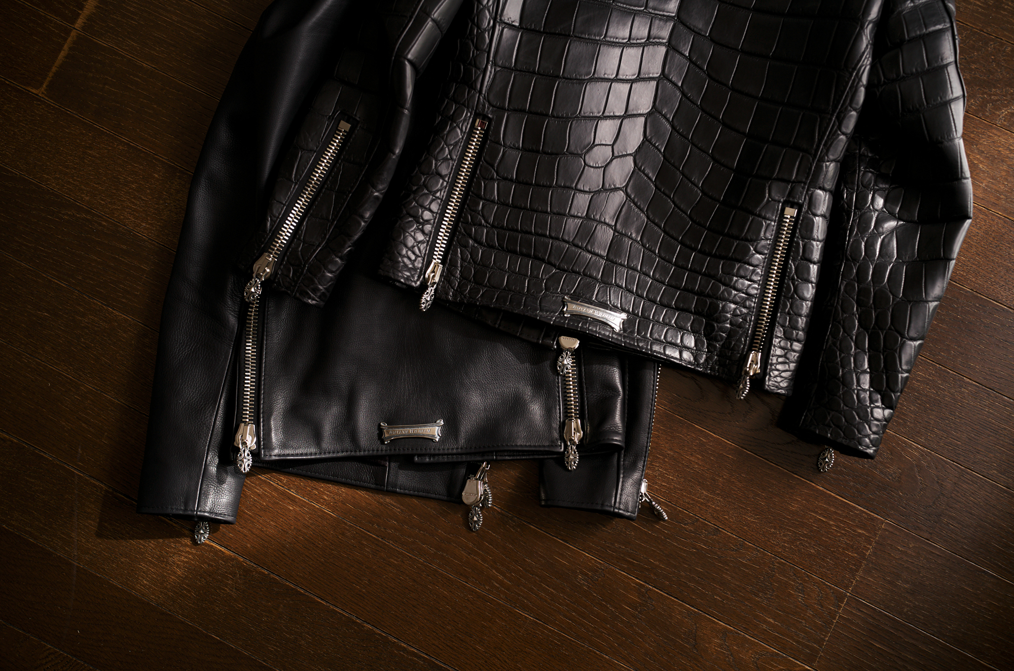 Balvenie Wilhelm No.02 — Armor Without a Collar｜MAT CROCODILE × TORA CALF バルヴェニーヴィルヘルム マットクロコダイル トラ カーフ レザージャケット シングルライダース ライダースジャケット JAPAN 日本 愛知 名古屋 Alto e Diritto altoediritto アルトエデリット