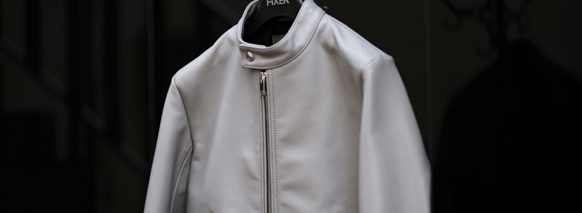 — 色ではなく、構造としての存在。— FIXER F0 / Cow Leather / GRAY フィクサー エフゼロ カウレザー グレー シングルライダース レザージャケット ライダースジャケット JAPAN 日本 愛知 名古屋 Alto e Diritto altoediritto アルトエデリット