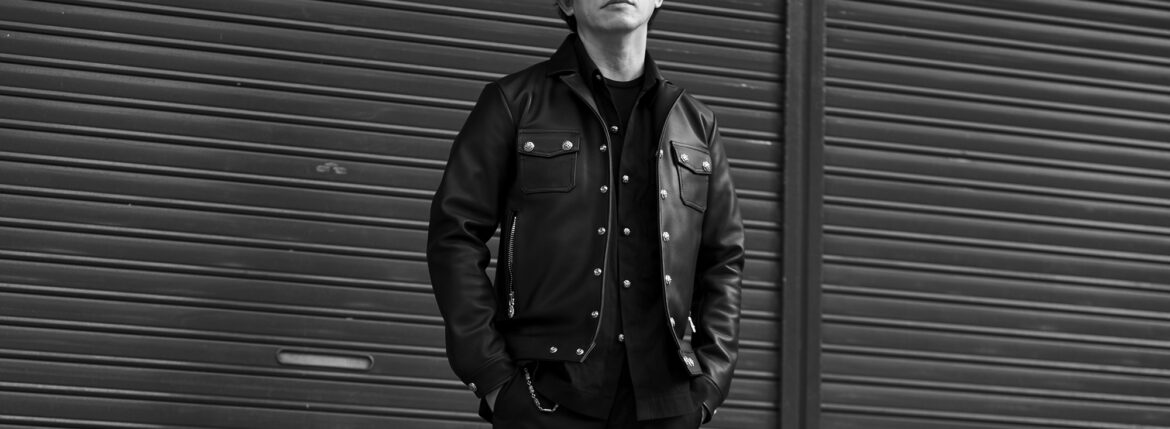 Balvenie Wilhelm (バルヴェニー ヴィルヘルム) No.20 IKE JACKET 925 SILVER (ナンバートゥエンティ アイク ジャケット 925シルバー) COW LEATHER (カウレザー) レザー ジャケット BLACK (ブラック) Made In England (イギリス製) 愛知 名古屋 Alto e Diritto altoediritto アルトエデリット