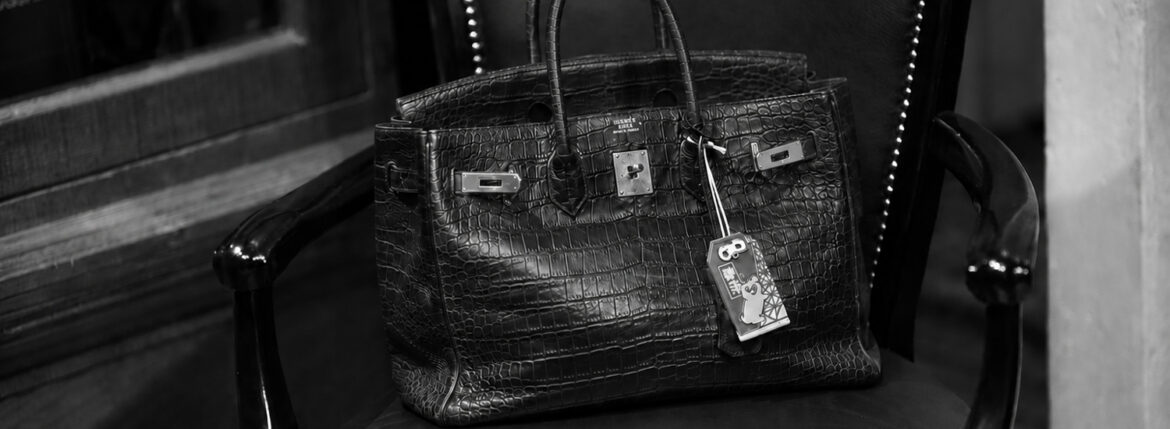 — 妖艶な黒に、PAMOS。 / Aged Crocodile — JAPAN 日本 愛知 名古屋 Alto e Diritto altoediritto アルトエデリット パモス クロコダイル BAG