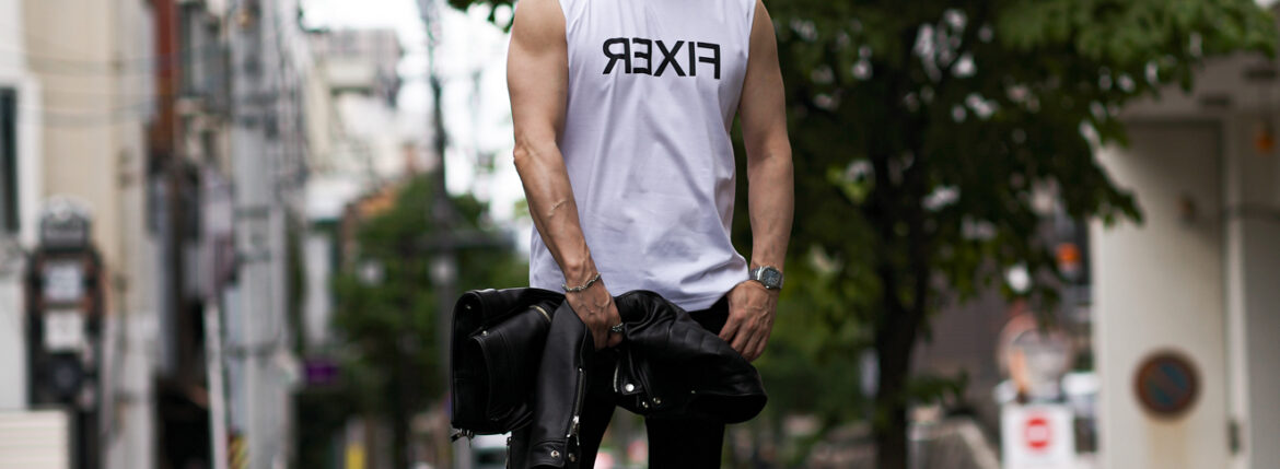 夏に、欠かせない一枚。 / FIXER FNS-01 REVERSE PRINT SLEEVELESS — 【PRE-ORDER UNTIL 2026.6.28(Sun)】 フィクサー リバースプリント ノースリーブ JAPAN 日本 愛知 名古屋 Alto e Diritto altoediritto アルトエデリット