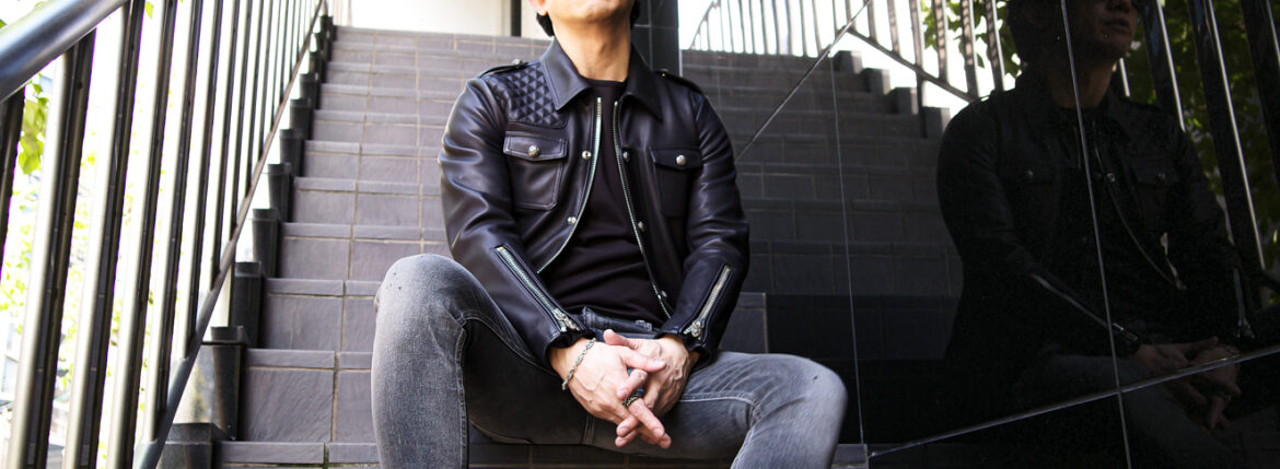 Balvenie Wilhelm (バルヴェニー ヴィルヘルム) No.06 HUNTING JACKET 925 SILVER (ナンバーゼロシックス ハンティング ジャケット 925シルバー) COW LEATHER (カウレザー) レザー ジャケット BLACK (ブラック) Made In England (イギリス製) JAPAN 日本 愛知 名古屋 Alto e Diritto altoediritto アルトエデリット