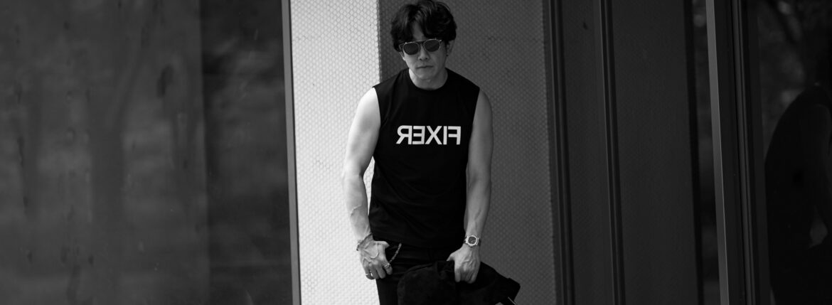 レザーを脱いでも、残るもの。 / FIXER FNS-01 REVERSE PRINT SLEEVELESS — 【PRE-ORDER OPEN】【2026.6.13(Sat) — 2026.6.28(Sun)】フィクサー リバースプリント ノースリーブ JAPAN 日本 愛知 名古屋 Alto e Diritto altoediritto アルトエデリット
